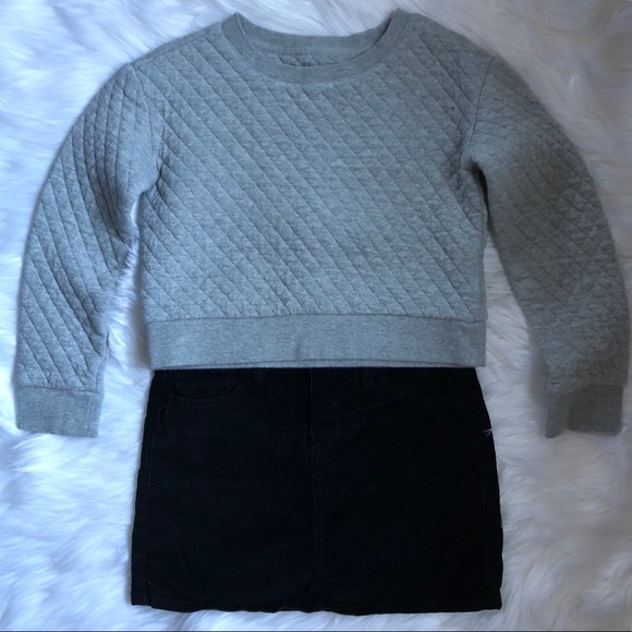 GAP Other - GAP Kids Grey Quilted Sweatshirt Top Size Small